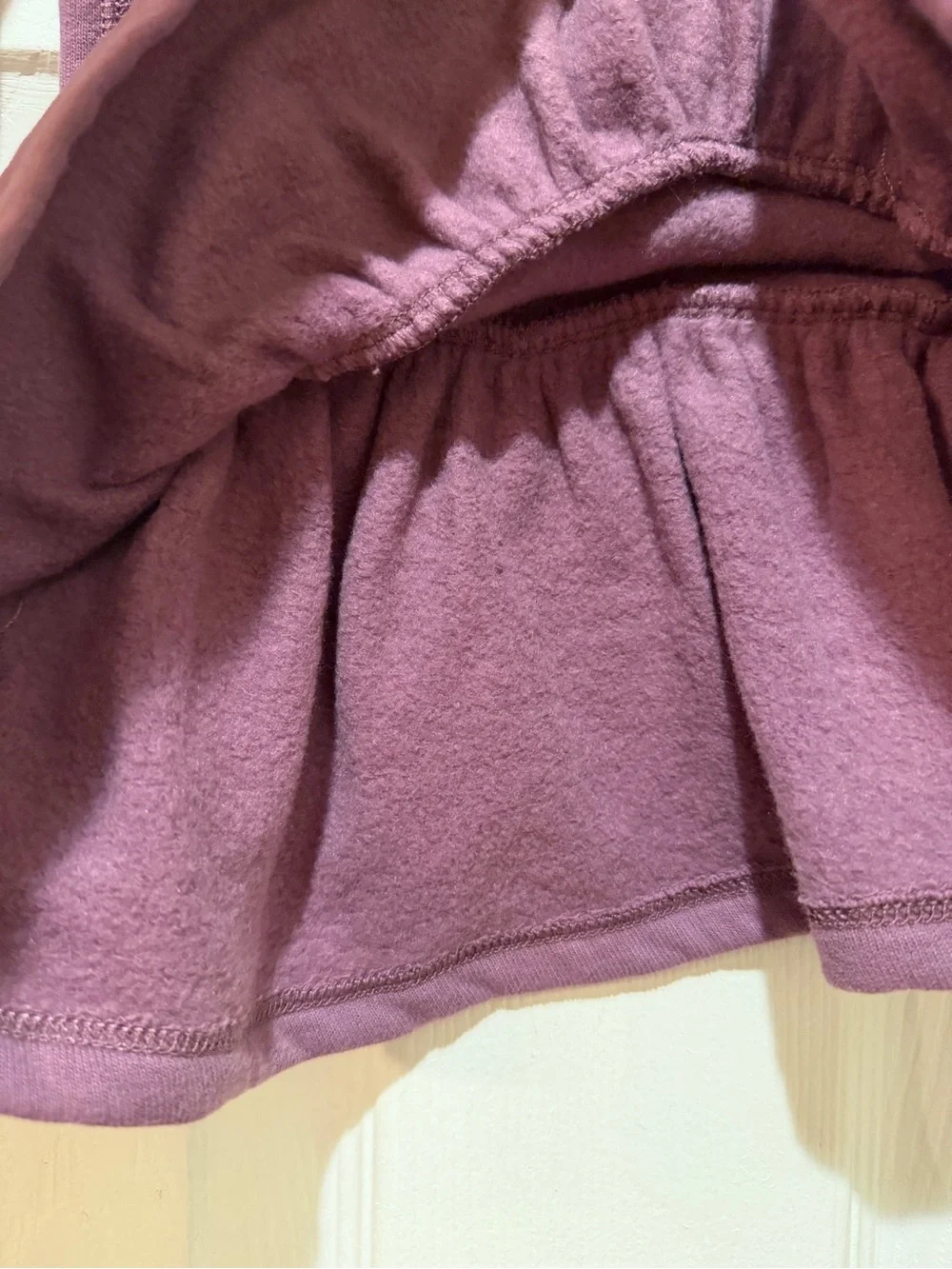 Ralph Lauren Girls' Mauve Ruffle-Hem Sweatshirt Dress